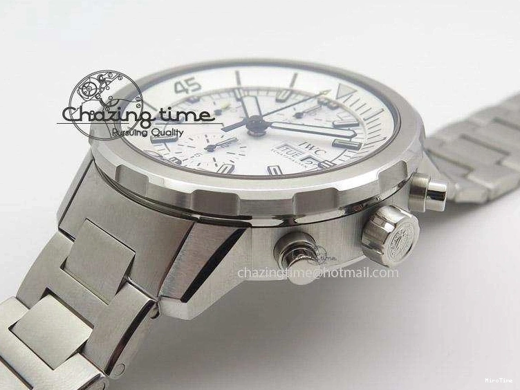MIROTIME 0228 Versatile Aquatimer Chrono IW376803 V6F 1:1 Best Edition White Dial On SS Bracelet A 7359